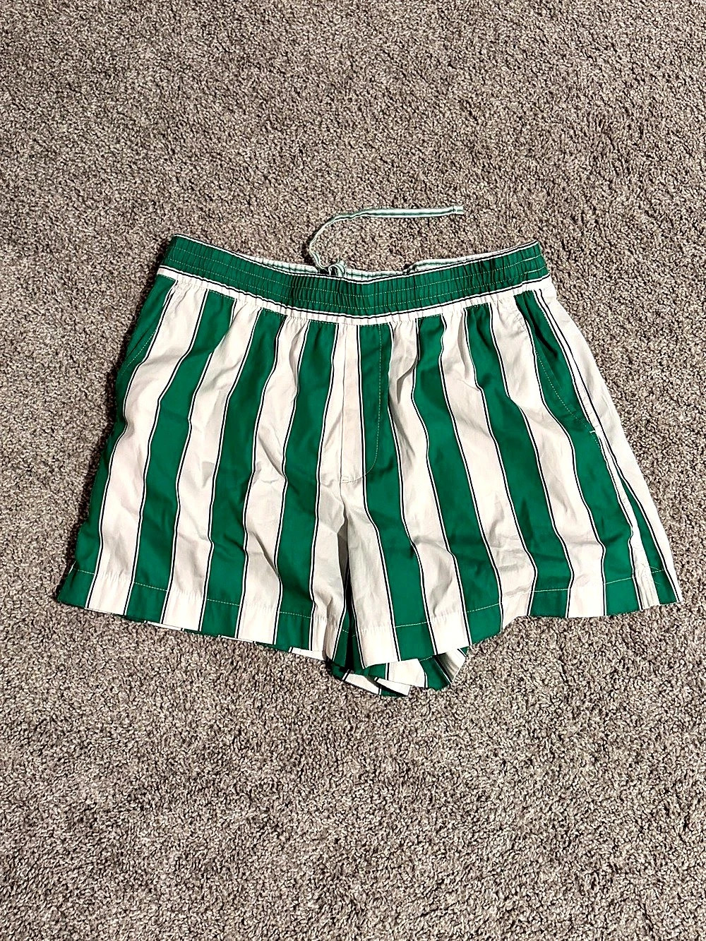 Gap Printed Poplin Shorts, Green & White,  Medium